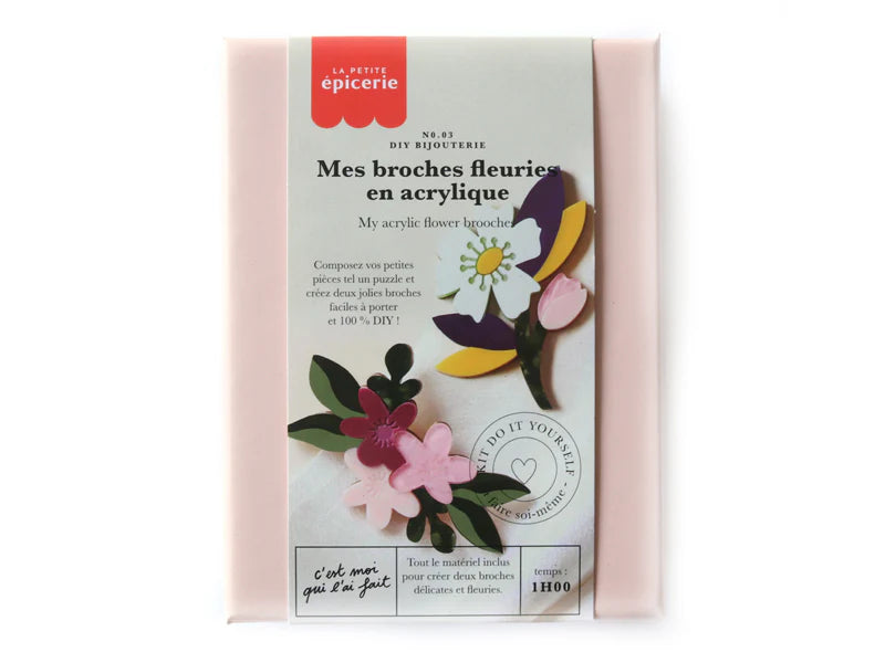 Kit créatif - Mes broches fleuries en acrylique