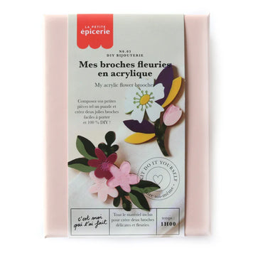 Kit créatif - Mes broches fleuries en acrylique