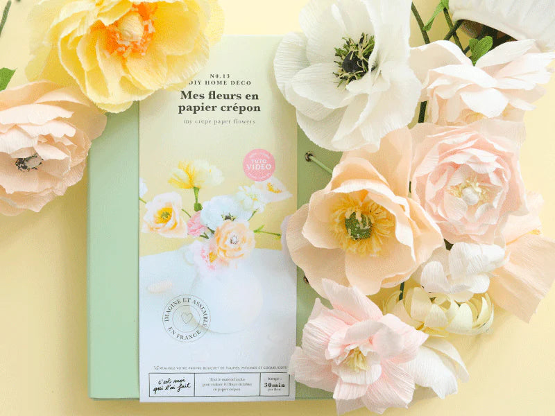 Kit créatif - Mes fleurs en papier crépon