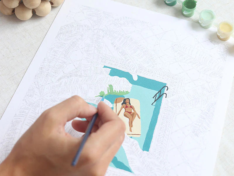 Coffret peinture au numéro - Daydreaming par Nora Dong