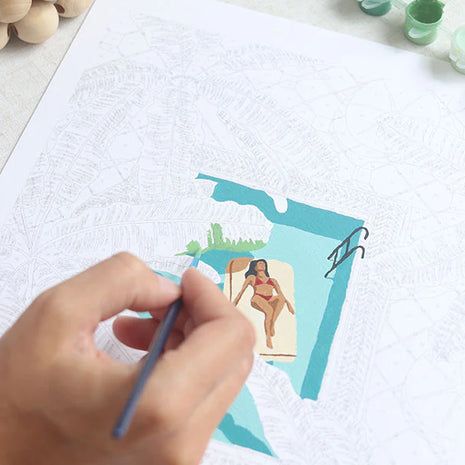 Coffret peinture au numéro - Daydreaming par Nora Dong