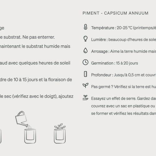 Jardin en Demi Bouteille - Piments