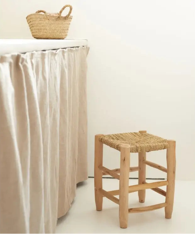 Tabouret artisanal marocain décoration champetre boheme