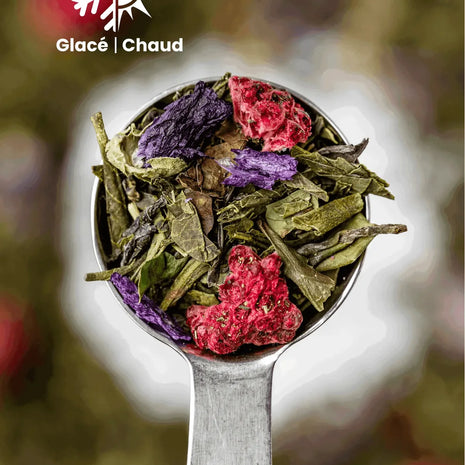 Thé vert bio Violette Framboise - 100g