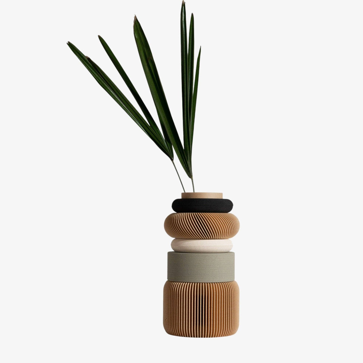 Vase modulaire olive beige