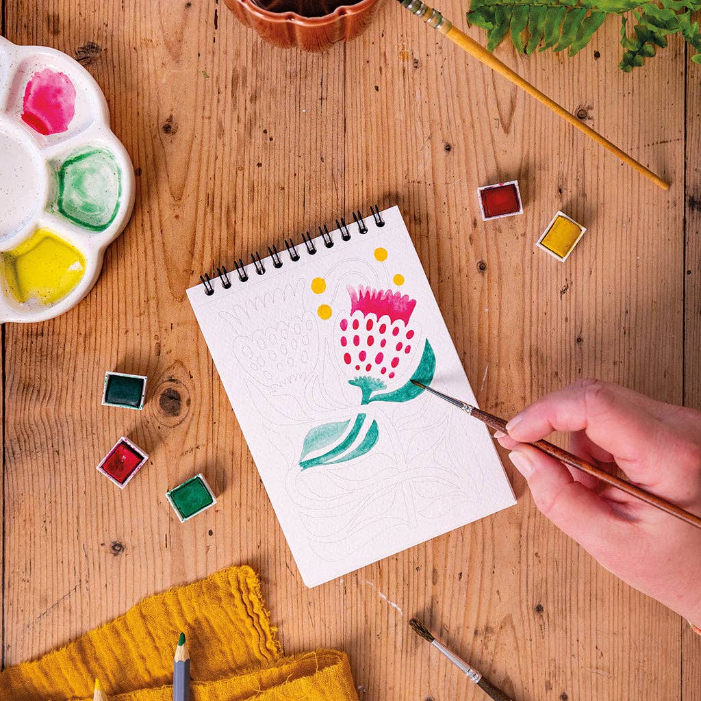Coloring Book A6 - Tropical