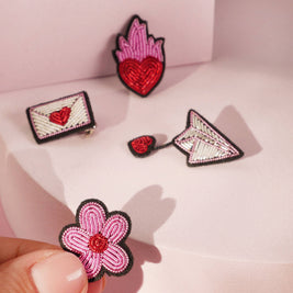 Broche Mini Coeur Enflammé