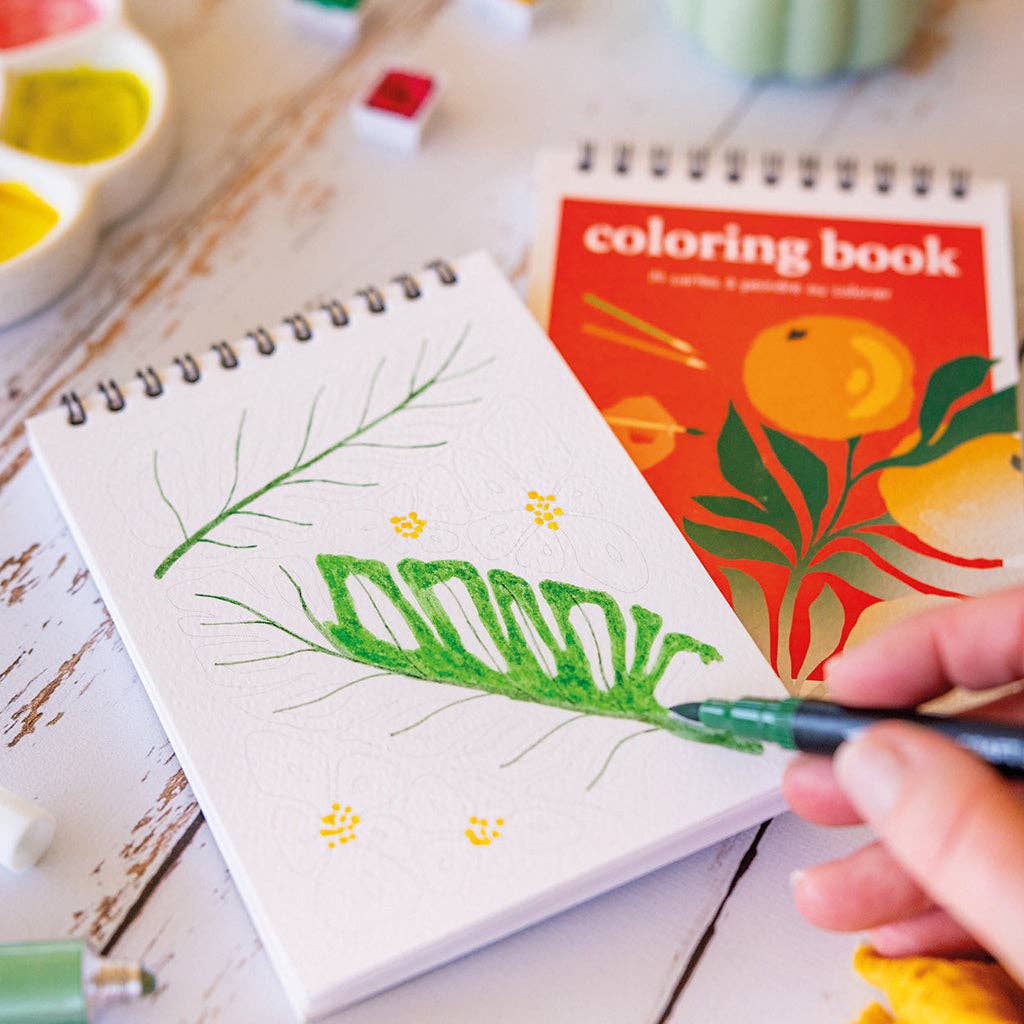 Coloring Book A6 - Tropical