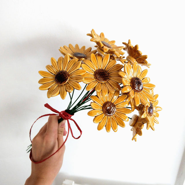 Fleur en céramique - Tournesol