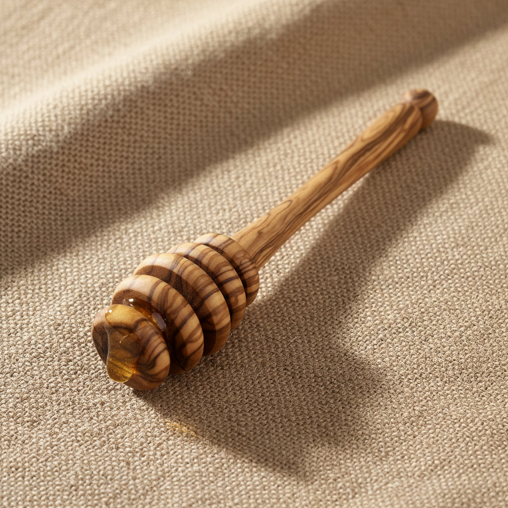 Cuillère à miel artisanale en bois d’olivier