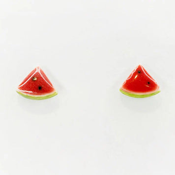 Puces d'oreilles en céramique - Pâquerette, Coeur ou Pastèque