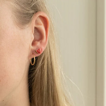 Puces d'oreilles en céramique - Pâquerette, Coeur ou Pastèque