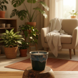 mise en situation de la bougie dans un salon