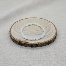Bracelet pierres naturelles - Pierre de Lune blanche - 6mm