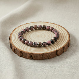 Bracelet pierres naturelles - Rhodonite - 6mm