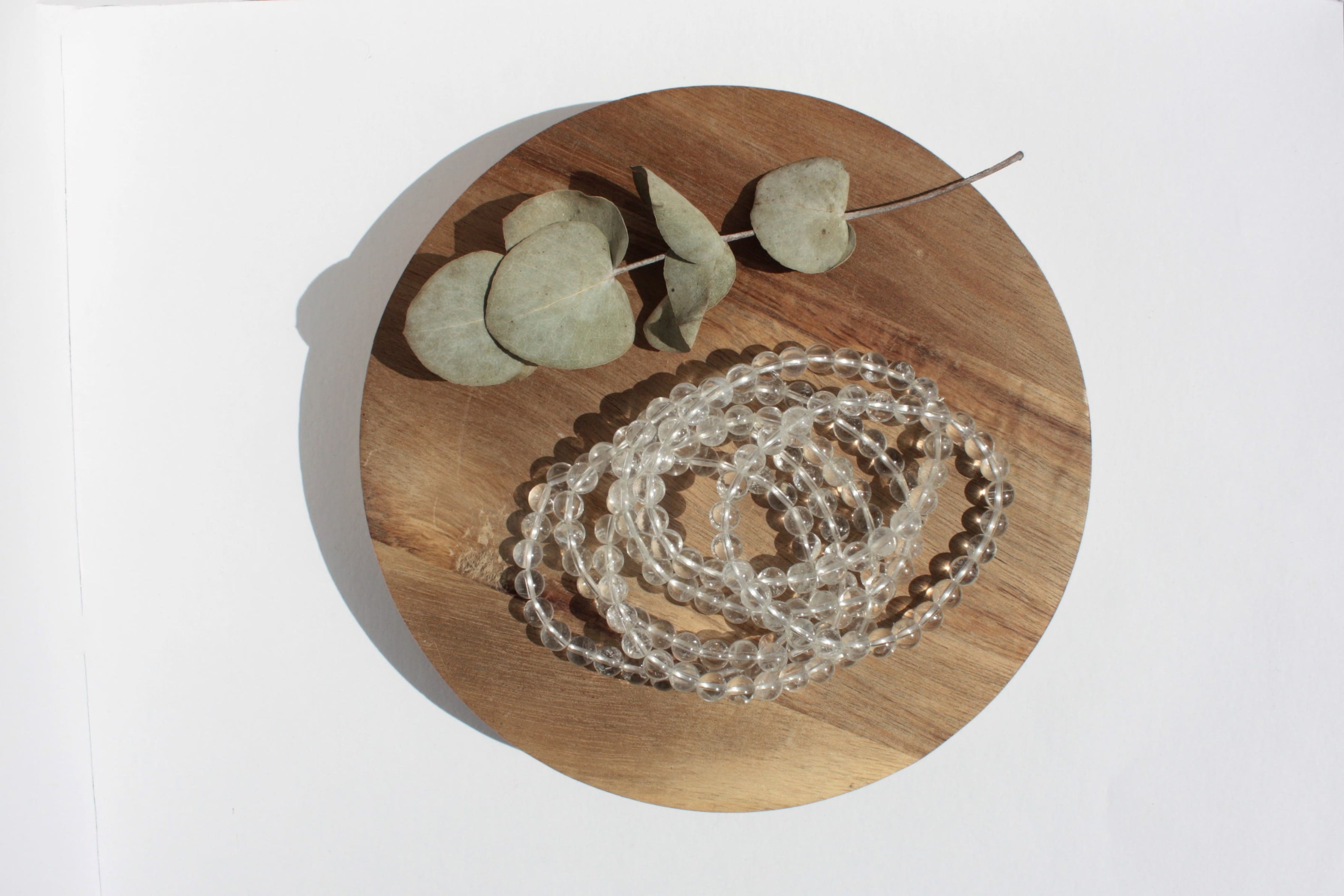 Bracelet pierres naturelles - Cristal de Roche - 6mm