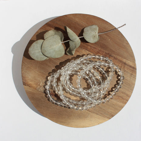 Bracelet pierres naturelles - Cristal de Roche - 6mm