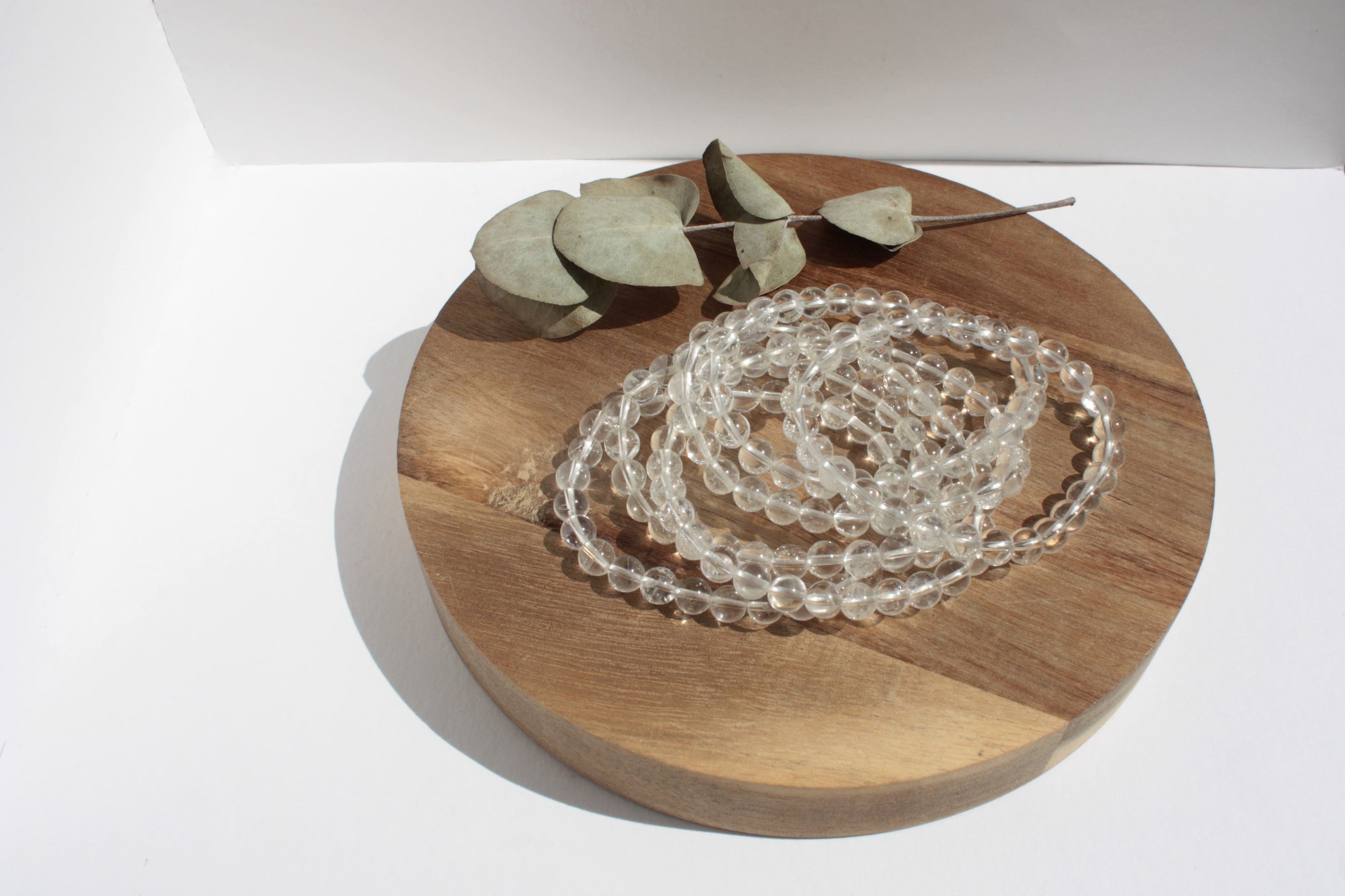 Bracelet pierres naturelles - Cristal de Roche - 6mm