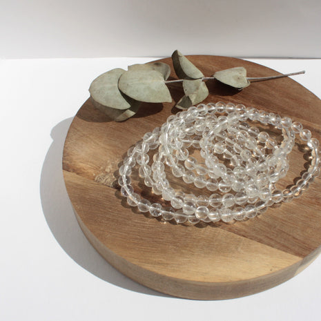 Bracelet pierres naturelles - Cristal de Roche - 6mm