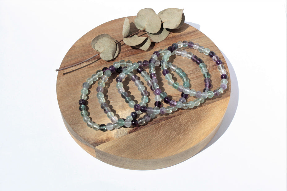 Bracelet pierres naturelles - Fluorite - 6mm
