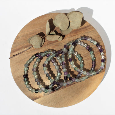 Bracelet pierres naturelles - Fluorite - 6mm