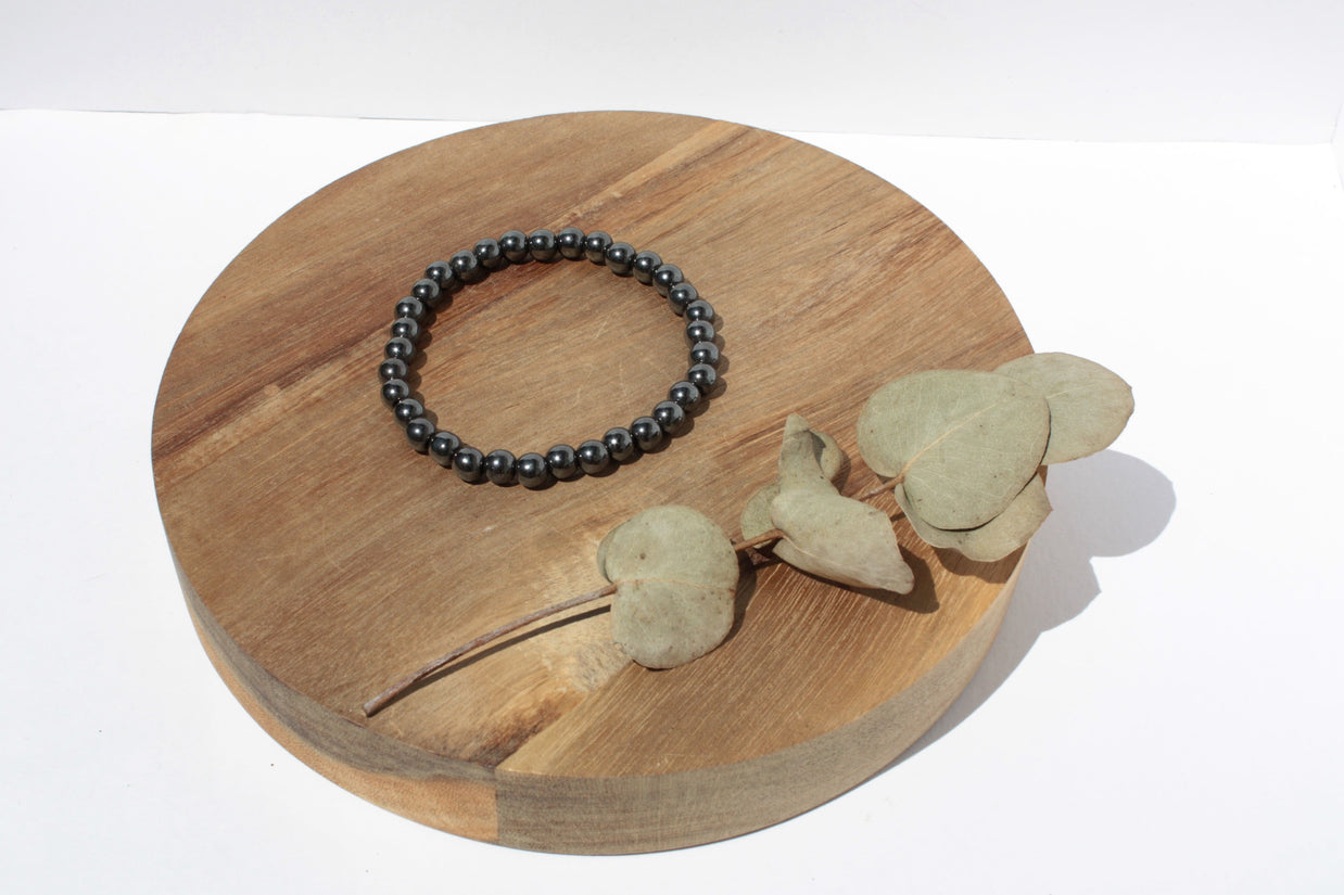 Bracelet pierres naturelles - Hématite - 6mm