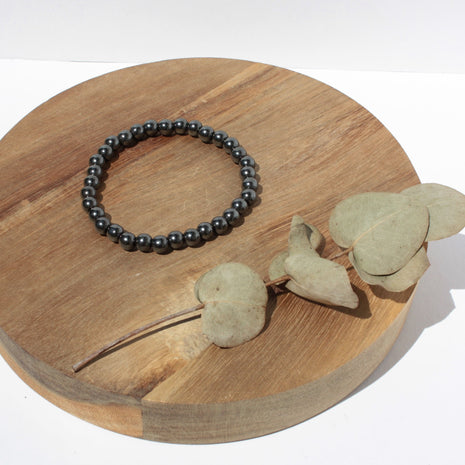 Bracelet pierres naturelles - Hématite - 6mm