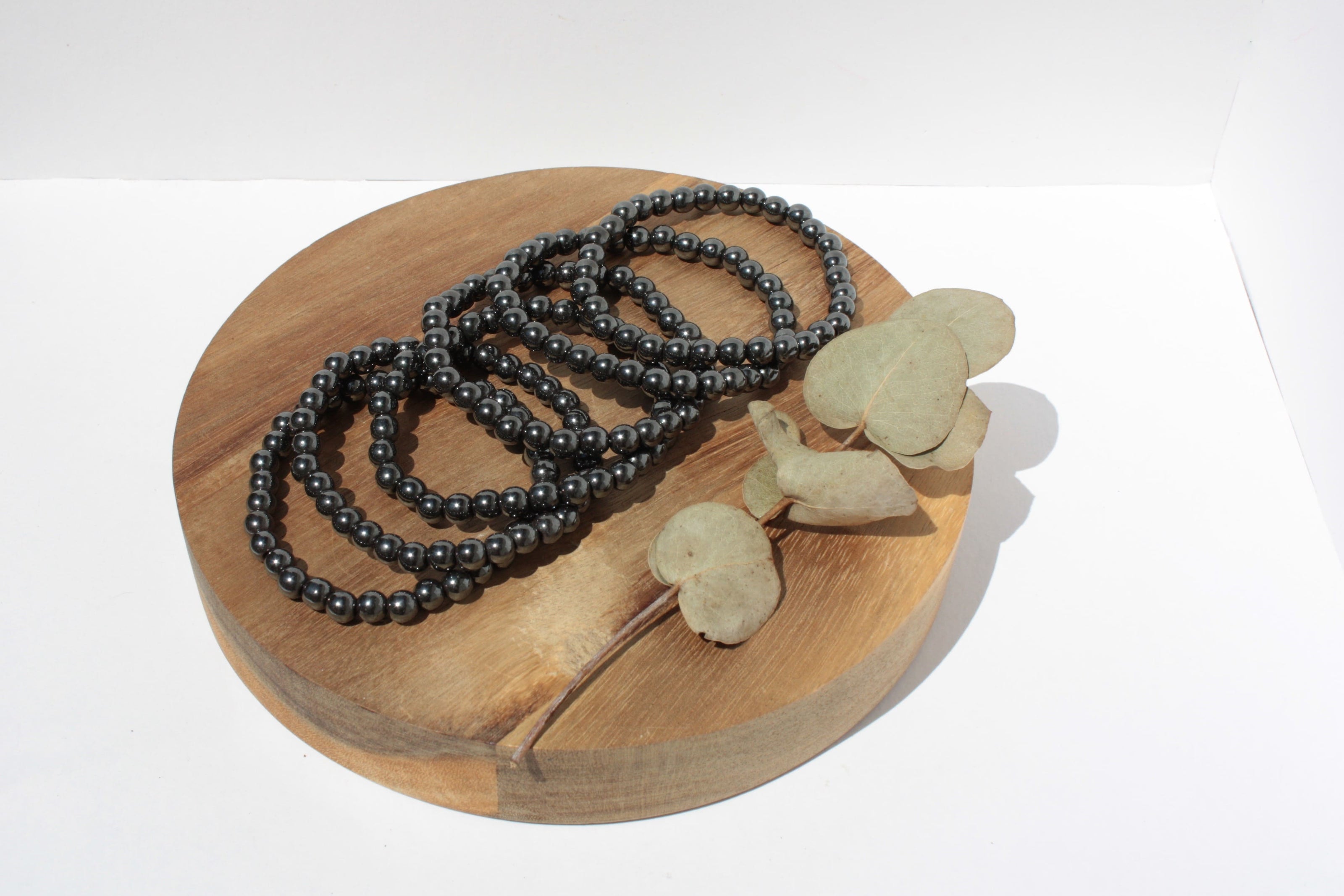 Bracelet pierres naturelles - Hématite - 6mm