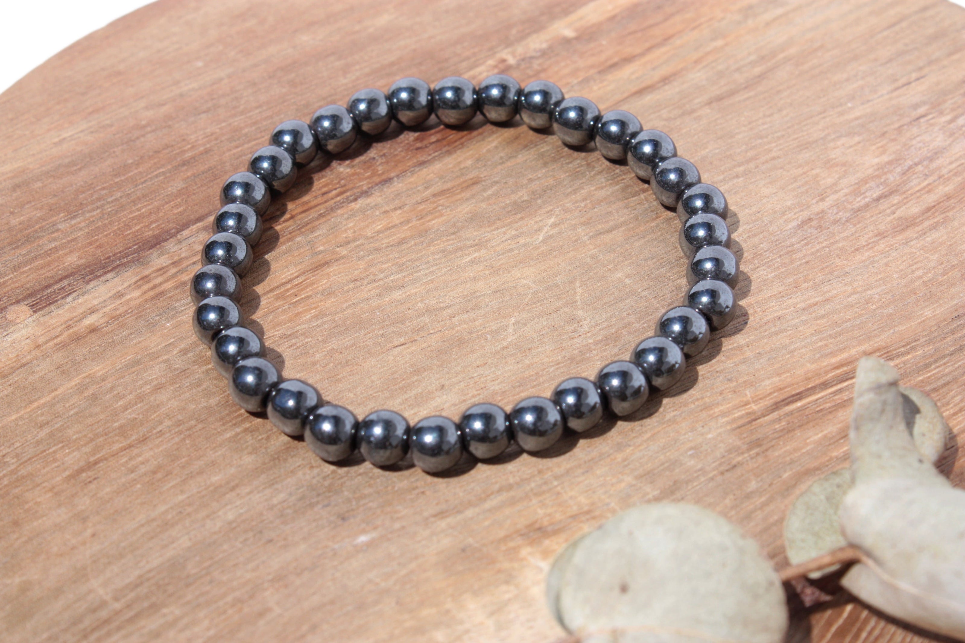 Bracelet pierres naturelles - Hématite - 6mm