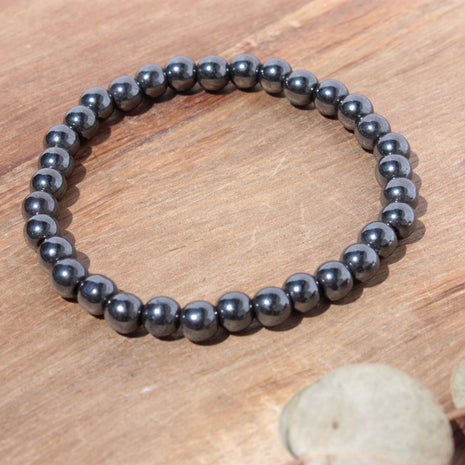 Bracelet pierres naturelles - Hématite - 6mm