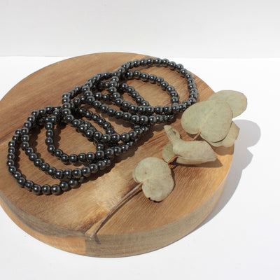 Bracelet pierres naturelles - Hématite - 6mm