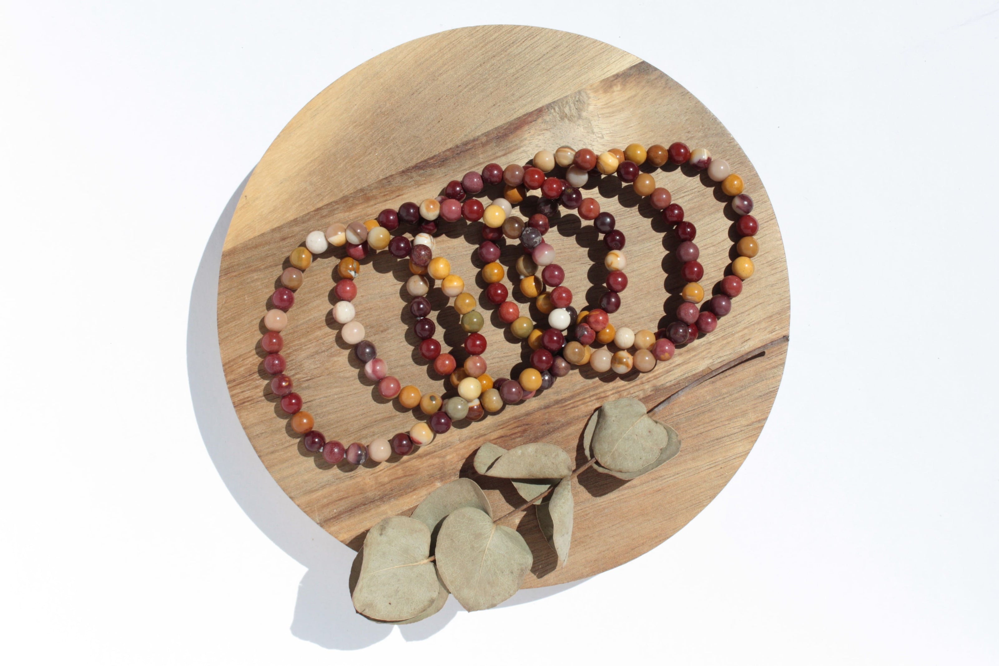 Bracelet pierres naturelles - Jaspe Mokaïte - 6mm