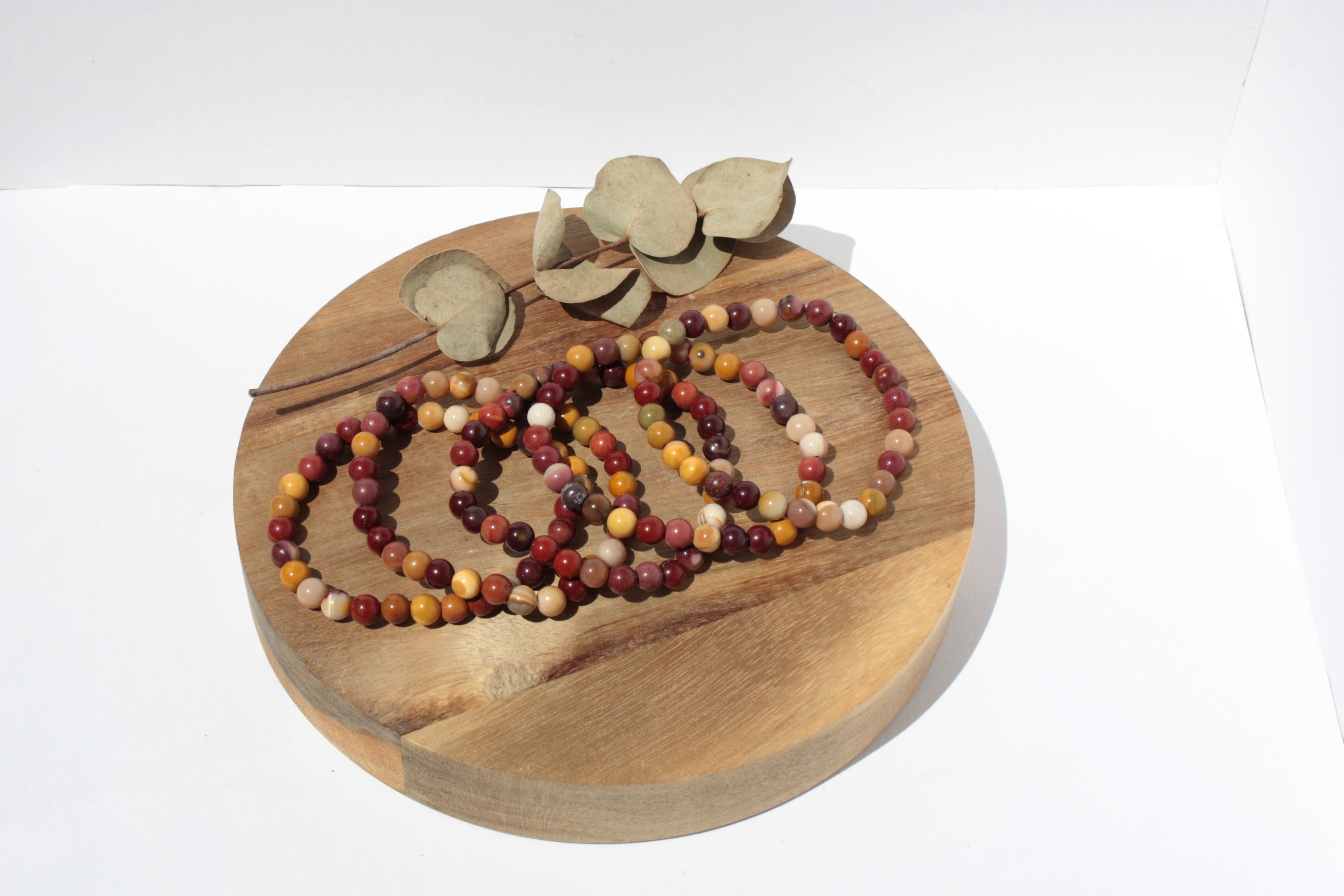 Bracelet pierres naturelles - Jaspe Mokaïte - 6mm