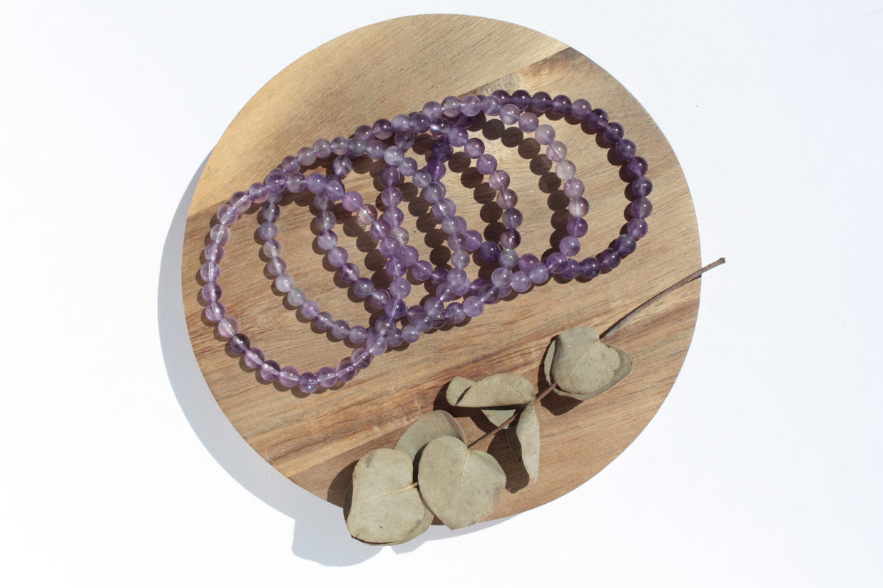 Bracelet pierres naturelles - Améthyste - 6mm