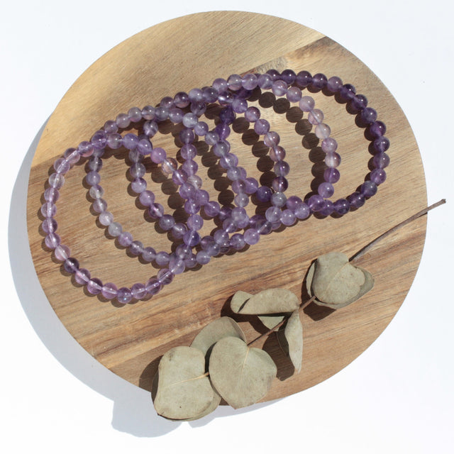 Bracelet pierres naturelles - Améthyste - 6mm