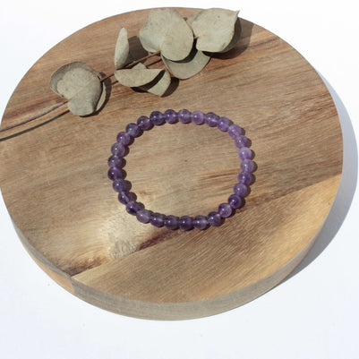 Bracelet pierres naturelles - Améthyste - 6mm