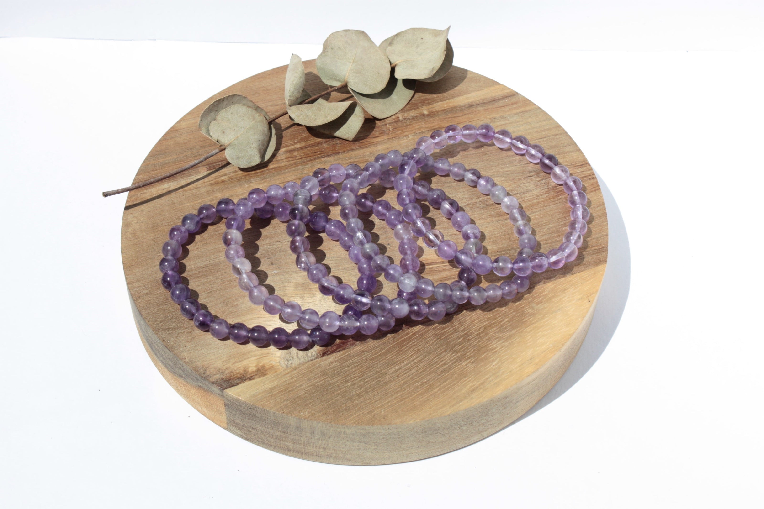 Bracelet pierres naturelles - Améthyste - 6mm