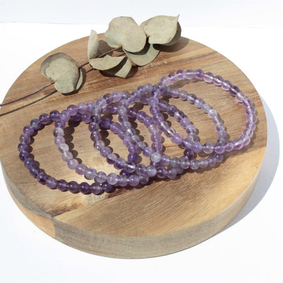 Bracelet pierres naturelles - Améthyste - 6mm