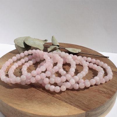 Bracelet pierres naturelles - Quartz Rose - 6mm