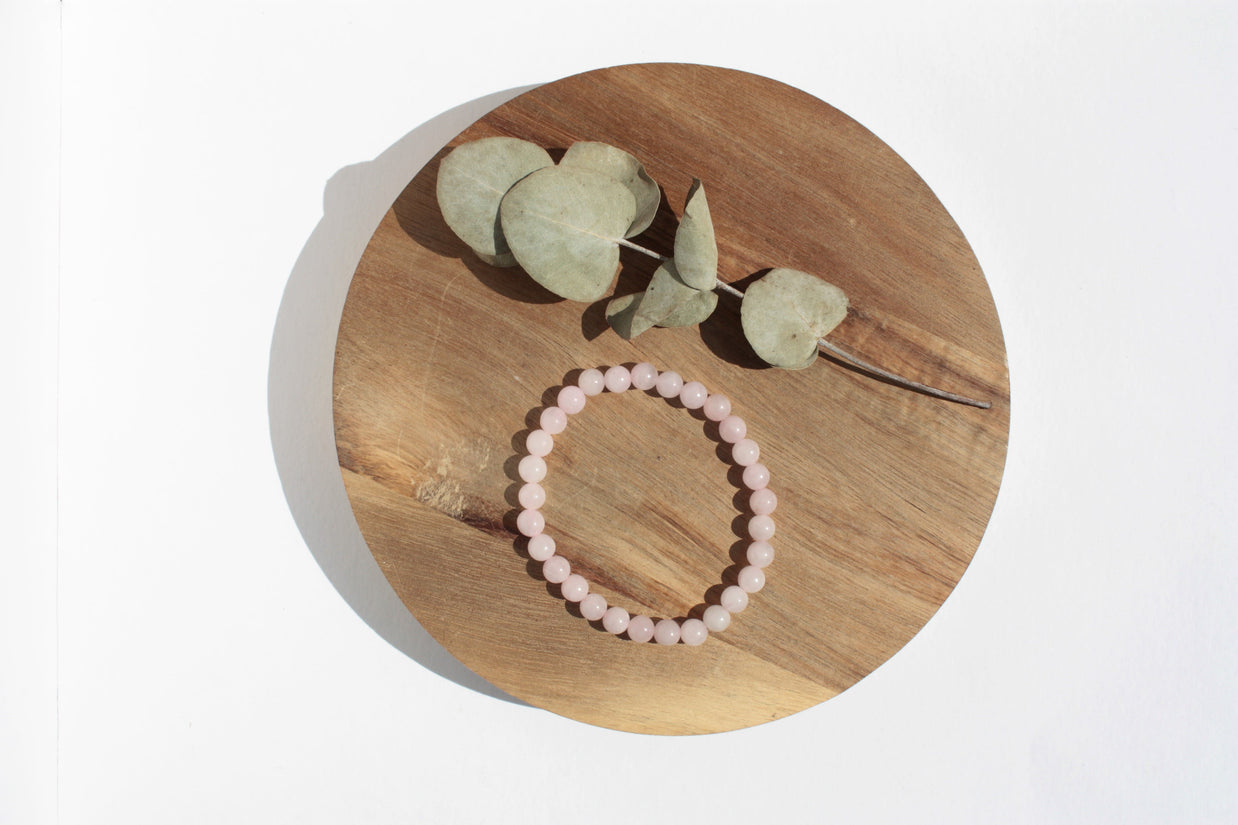 Bracelet pierres naturelles - Quartz Rose - 6mm