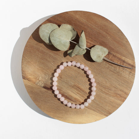 Bracelet pierres naturelles - Quartz Rose - 6mm
