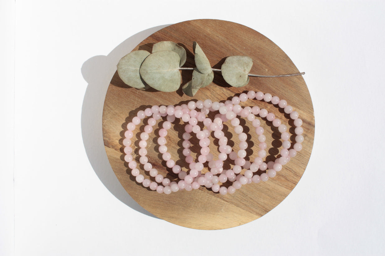 Bracelet pierres naturelles - Quartz Rose - 6mm
