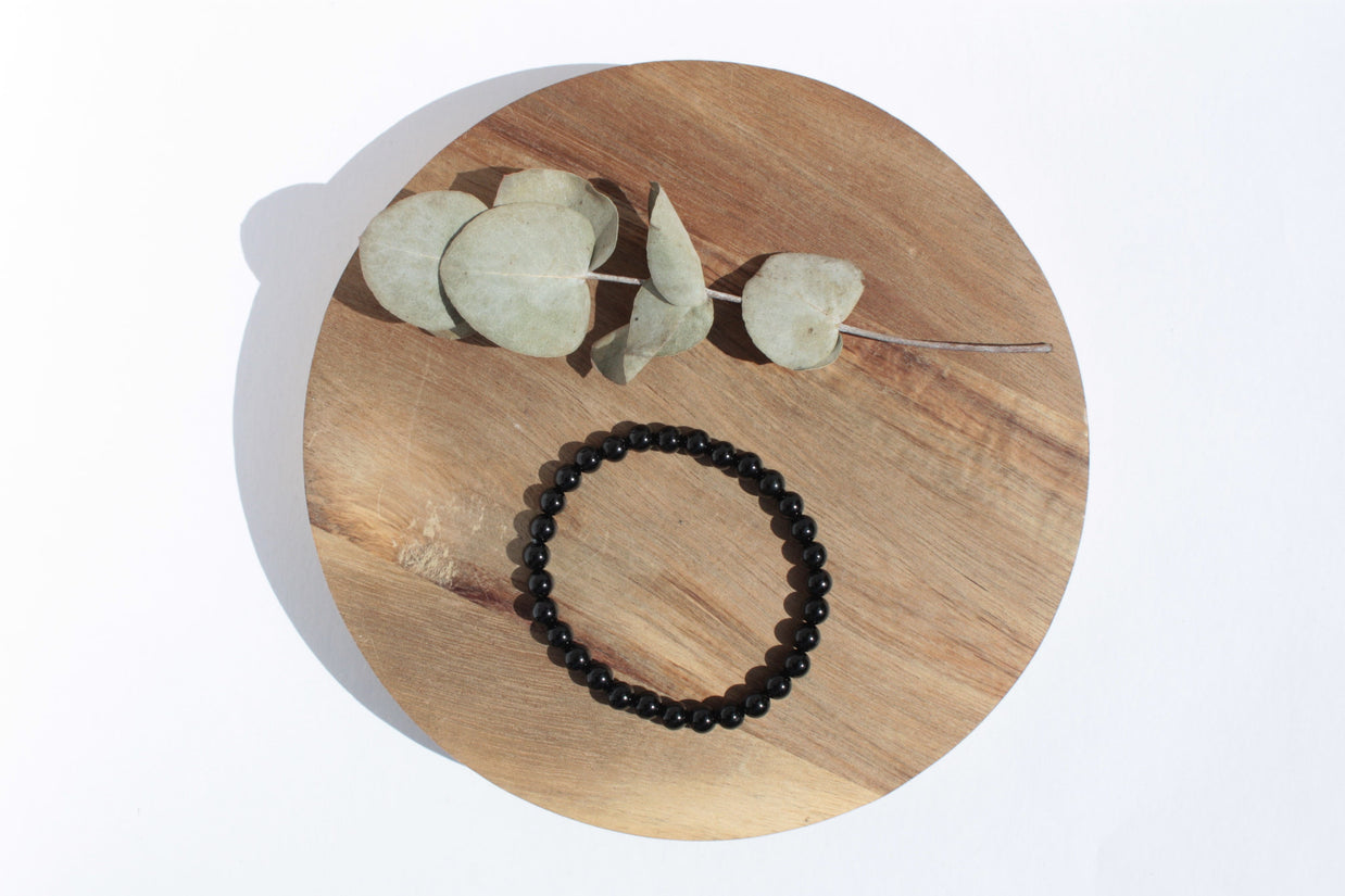 Bracelet pierres naturelles - Tourmaline Noire - 6mm