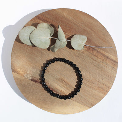 Bracelet pierres naturelles - Tourmaline Noire - 6mm