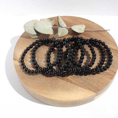 Bracelet pierres naturelles - Tourmaline Noire - 6mm