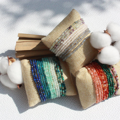 Bracelet pierres naturelles facettées