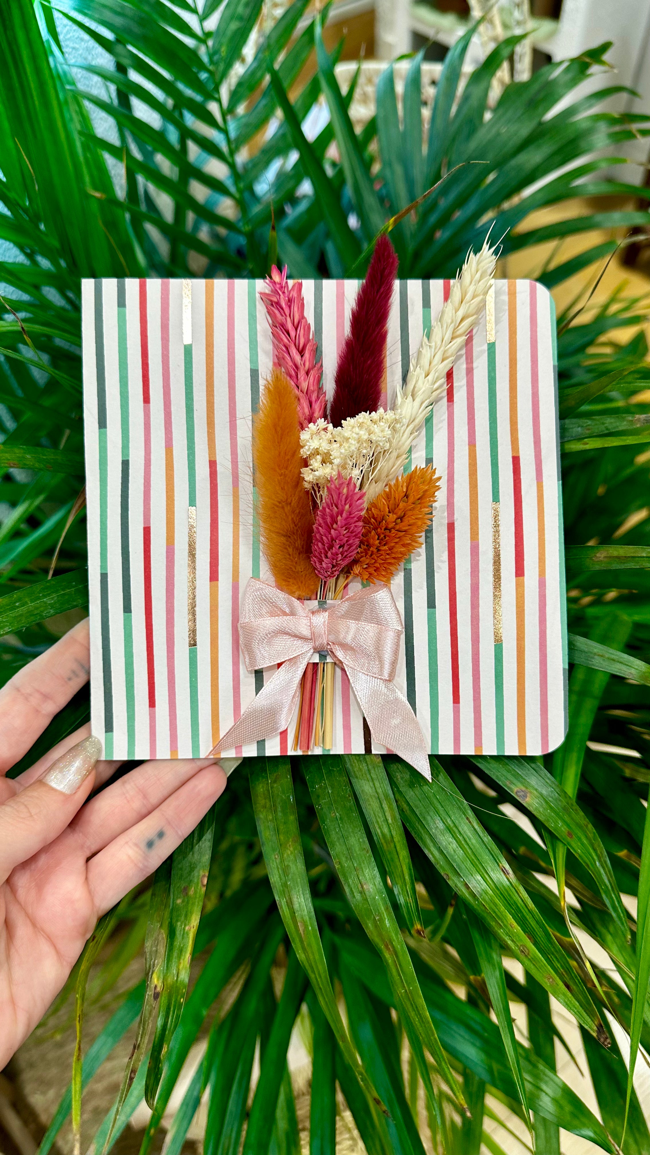Carte fleurs séchées