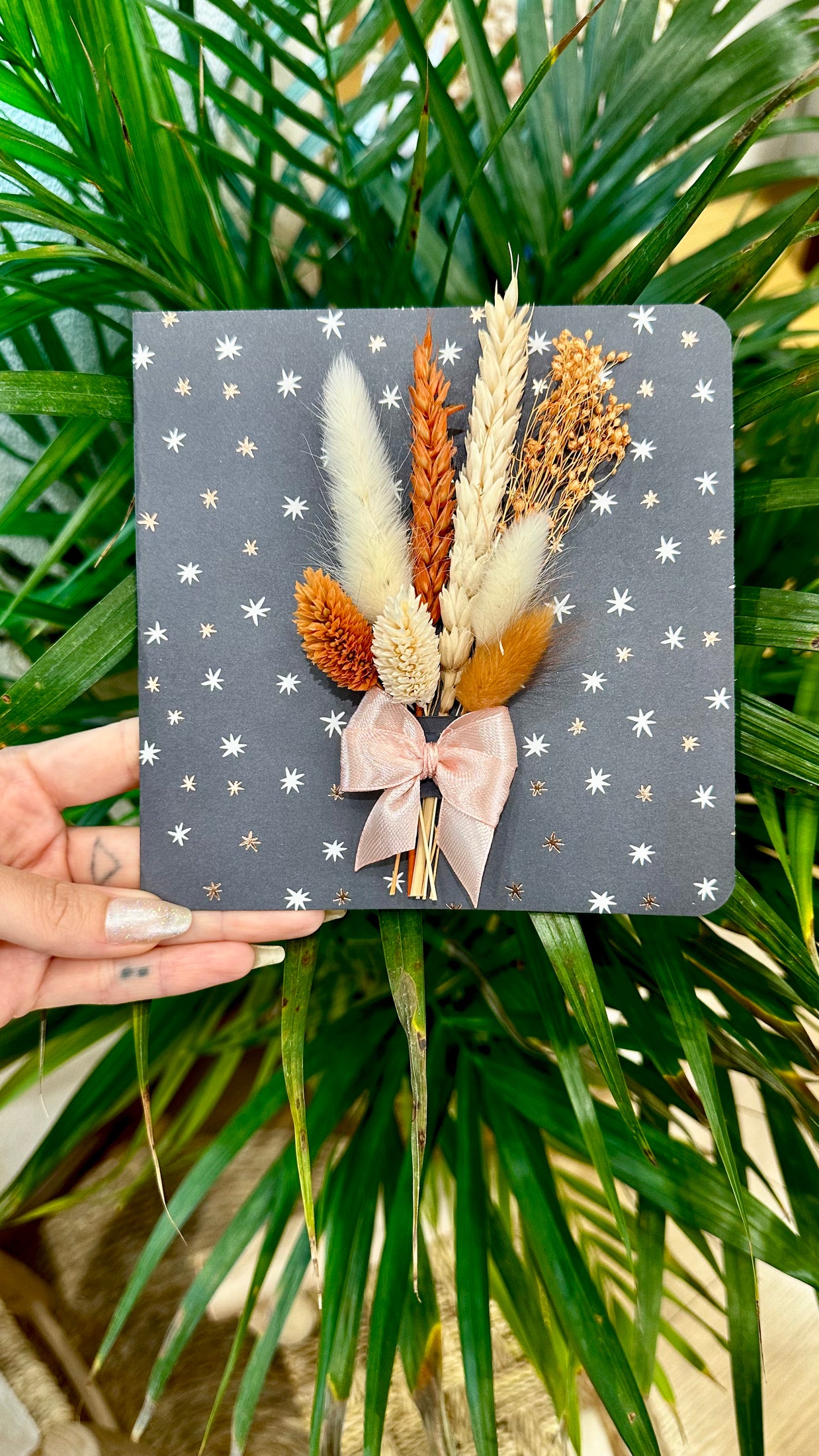 Carte fleurs séchées