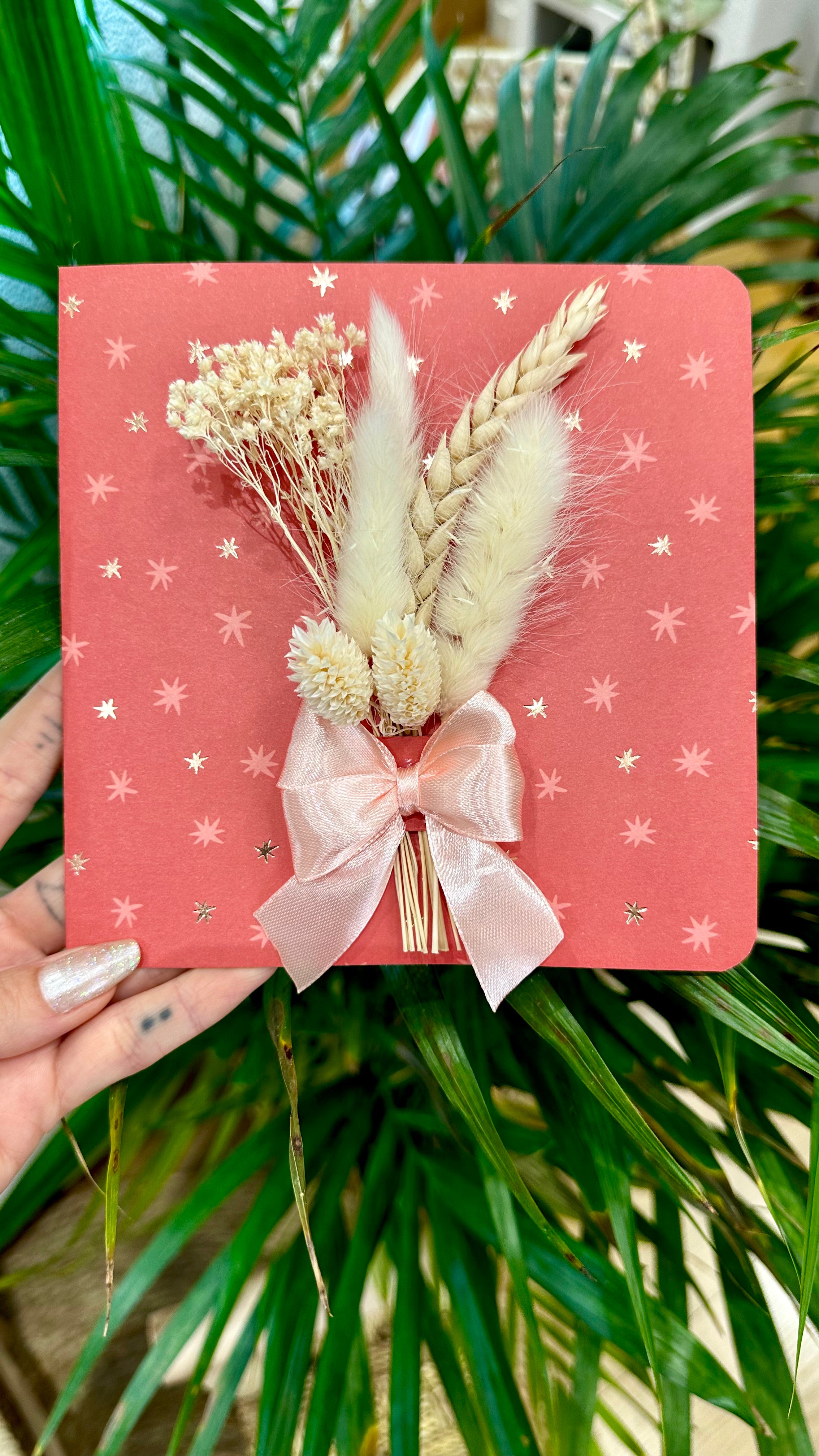Carte fleurs séchées