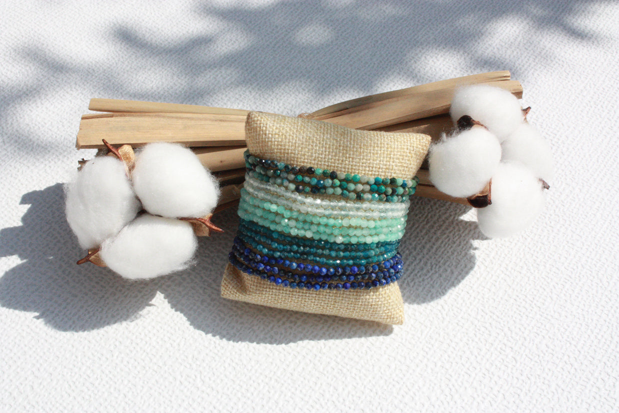 Bracelet pierres naturelles facettées